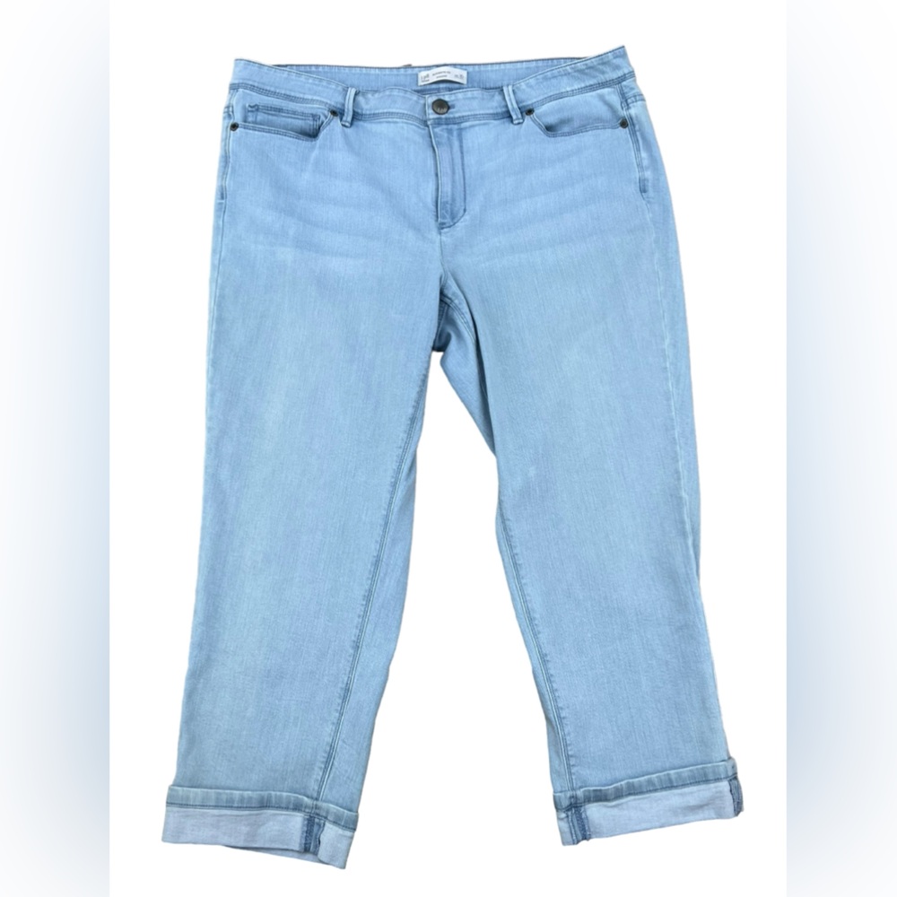 J Jill denim women’s cropped jeans pants size 16 light wash